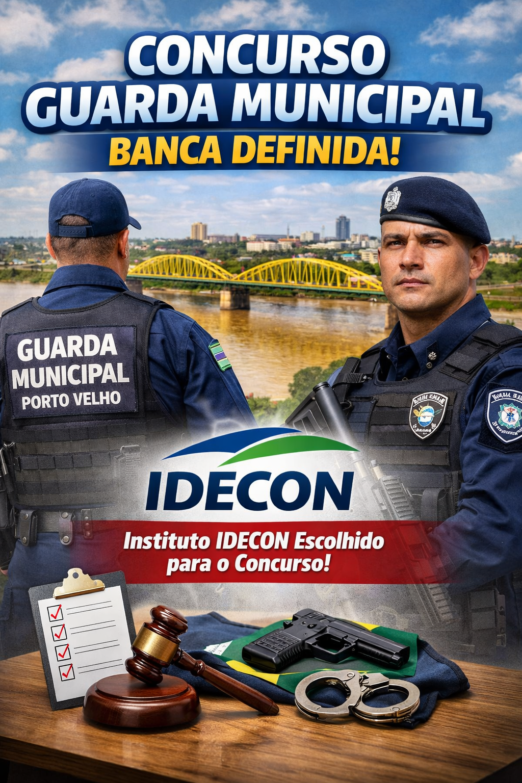 🛡️ GUARDA MUNICIPAL DE PORTO VELHO TEM BANCA DEFINIDA